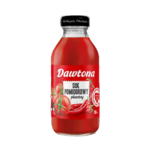 Sok Pomidorowy Pikantny Warzywny Pasteryzowany Bez Cukru - 300 ml Dawtona
